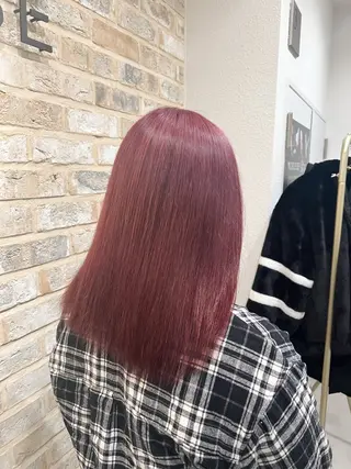 セミロング カラー LEBEN所属・和夢/メンズカット/ パーマ/ハイトーンのヘアスタイル