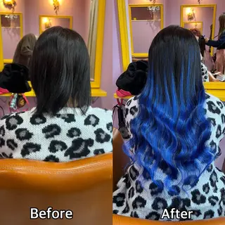 ロング シール＋ちび編み込み エクステ梅田🐨のヘアスタイル