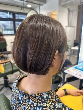 ショート カラー 平尾/艶カラー/ アッシュ系/中川誠大のヘアスタイル