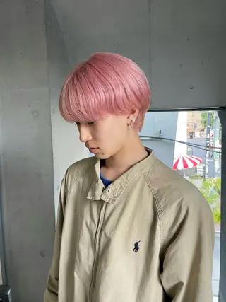 カラー ミルクティーベージュ ブリーチ🖤サヤカのヘアスタイル