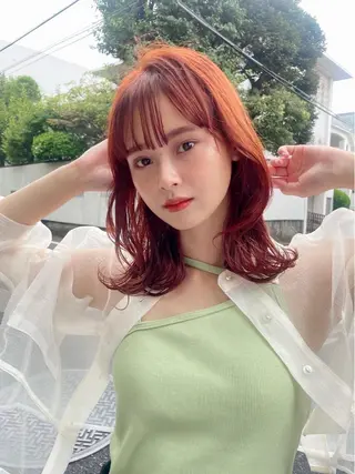 セミロング カラー 豊中/メンズ特化 岡田 龍之介のヘアスタイル