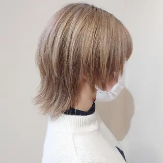 ミディアム カラー iss所属・メンズ/パーマ特化 /波巻き/林洋平のヘアスタイル