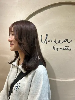 セミロング unica by milly 【緑地公園】所属・大野 優希のヘアスタイル