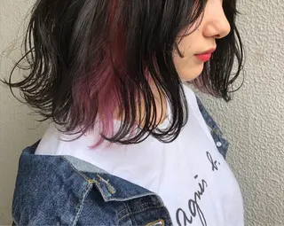 ミディアム 森本裕/オーナー/ スパイラルパーマのヘアスタイル