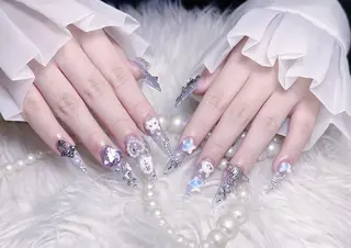 ネイル ☁️Minmin Tsuki💙🩵のネイルデザイン