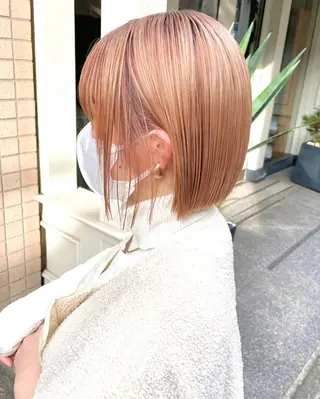 ショート カラー パーマ 銀座No.1髪質改善 縮毛矯正/本木のヘアスタイル