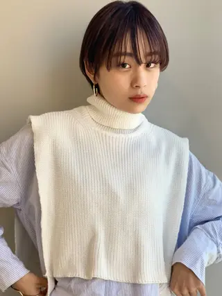 ショート カラー 似合わせ⌇お洒落 カット⌇平野あみのヘアスタイル