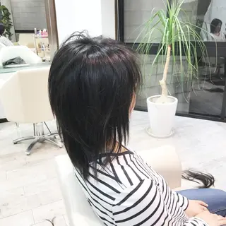 ミディアム カラー パーマ ヘアアレンジ メンズ キッズ ネイル マツエク・マツパ Leyシェアサロン所属・Ken ドライカット ✂️髪質改善のヘアスタイル