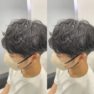 パーマ メンズ MEN'S/パーマ/ ハイトーン🎨英吉のヘアスタイル