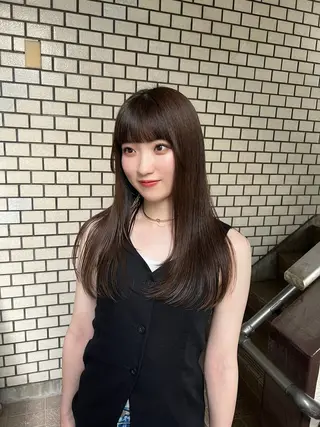 ロング まろやか透明感カラー ♡MANAのヘアスタイル