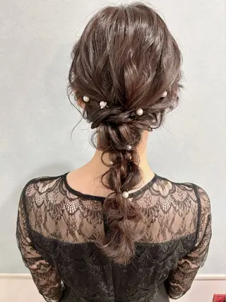 ロング ヘアアレンジ セットサロン      ラフテル所属・大阪/ヘアアレンジ /似合わせset💐のヘアスタイル