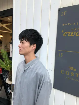 ショート メンズ 鈴村 大介のヘアスタイル