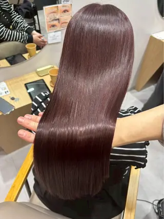 ロング 立川駅/ワンカラー ブリーチなしカラー/のヘアスタイル