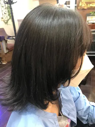 ミディアム パーマ 桧山 真のヘアスタイル