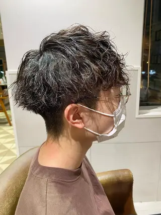 ショート カラー パーマ ヘアアレンジ メンズ メンズパーマの巨匠 鈴木純のヘアスタイル