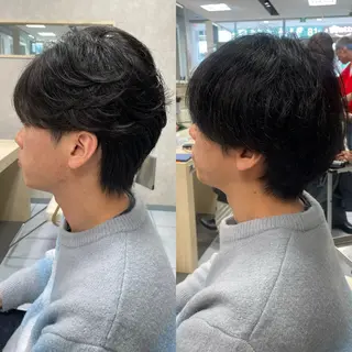 パーマ メンズ ダウンパーマ特化💎 ボブ・レイヤーりなのヘアスタイル