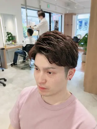 カラー パーマ メンズ ウメダ マサトのヘアスタイル