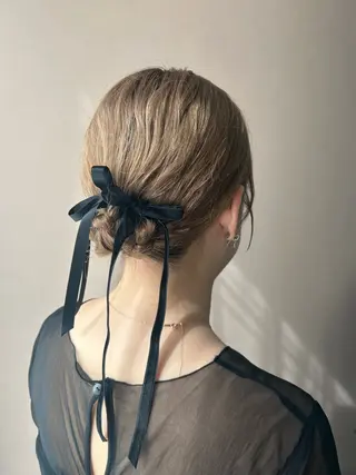 ミディアム ヘアアレンジ hub hair レイヤー/透明感のヘアスタイル