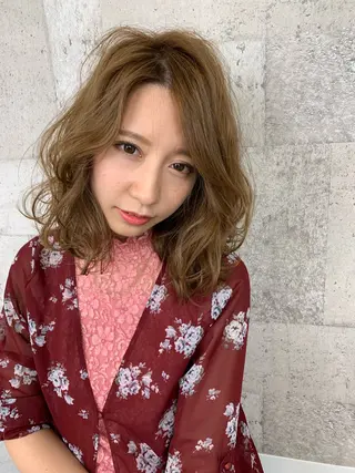 ミディアム カラー 杉原 悠司のヘアスタイル