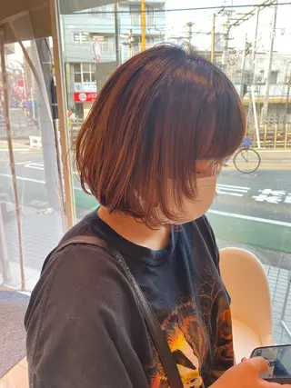 ショート カラー HOLON池袋所属・ウルフカット ハッシュカット/七海のヘアスタイル