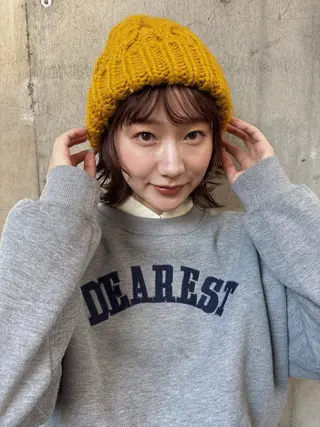 パーマ ボブ/ミディアム 親しみやすさ/さくらのヘアスタイル