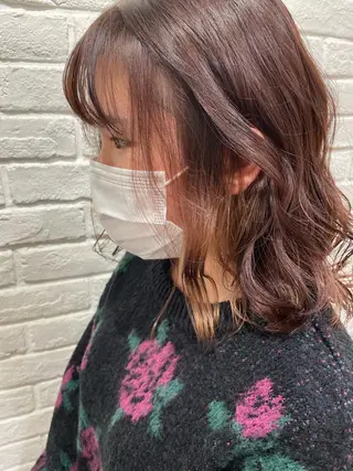 ミディアム カラー パーマ ヘアアレンジ メンズ キッズ ネイル マツエク・マツパ アイブロウ belta.🌱 安藝夏花🌻のヘアスタイル