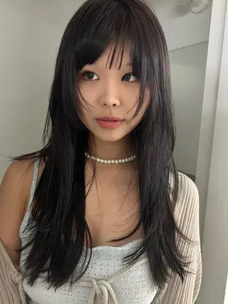 ロング カラー hen所属・心斎橋/レイヤー/ ブリーチ/モエのヘアスタイル