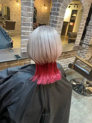 ミディアム カラー ACROあべの店所属・艶カラー/インナー /グラデ/大西小百合のヘアスタイル