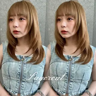 ロング Lond Cheri所属・HINA 仙台/ ワンカラー/縮毛矯正のヘアスタイル