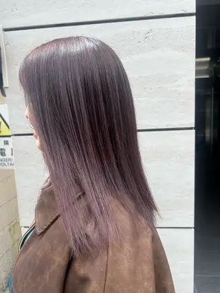 セミロング カラー Lafith hair coco 博多店所属・脇山 真生のヘアスタイル