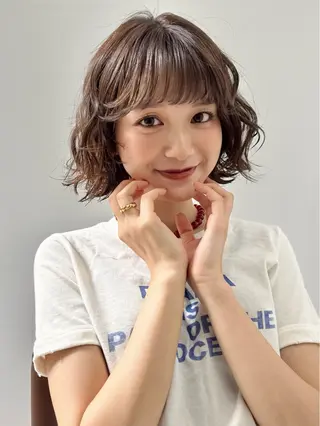 パーマ mee.所属・ボブパーマ/レイヤー ＊エバタハナエのヘアスタイル