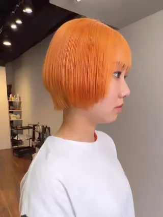ショート カラー 🧡色落ちまで2度綺 麗なカラー🧡ヨシキのヘアスタイル