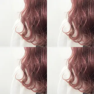セミロング ハイトーン×レイヤー カットTAKUMIのヘアスタイル
