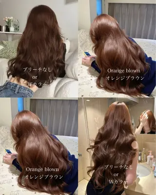 ロング カラー 藤原 ゆあのヘアスタイル