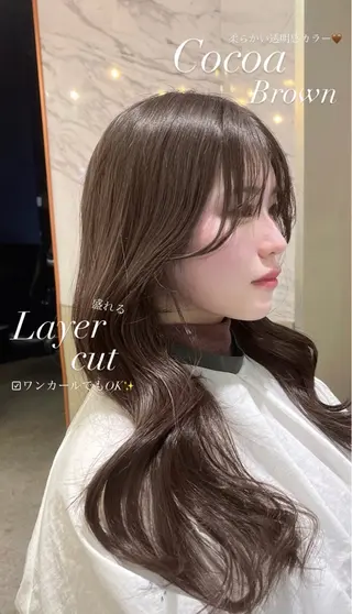 ロング haruna🤍 中韓mix✨のヘアスタイル