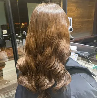 セミロング パーマ 表参道|韓国風・コテ 巻き風パーマるい🌀のヘアスタイル