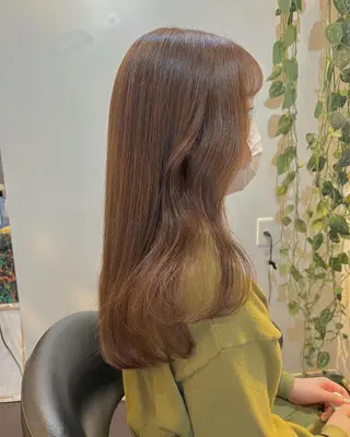 ロング カラー 柔らかブラウン/顔周 りレイヤー♡ユウシのヘアスタイル