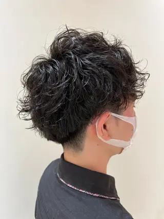 ショート パーマ メンズ 吉澤 杏美のヘアスタイル