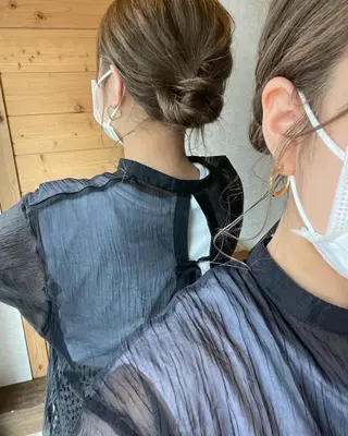 ショート カラー パーマ ヘアアレンジ メンズ キッズ ネイル マツエク・マツパ Saffyハリウッド トリートメント◎のヘアスタイル