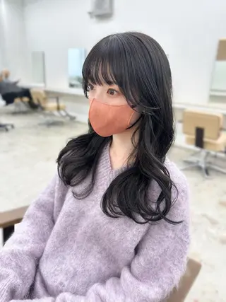 セミロング カラー 🌼透明感艶カラー オリーブ🌼河村咲のヘアスタイル