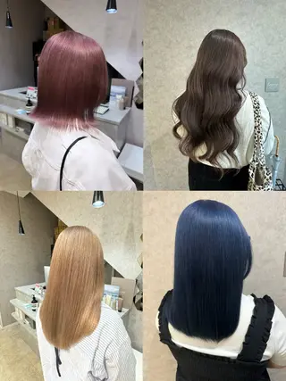 ロング Rio/ヘアセット/ ハイトーンカラーのヘアスタイル