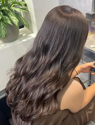 セミロング カラー mimiiy梅田 中崎町ハイトーンのヘアスタイル