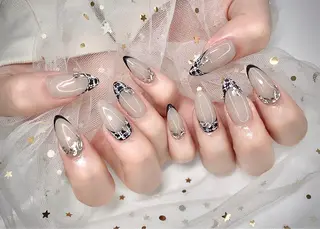 ネイル I-nailロング /ワンホン/キラキラのネイルデザイン