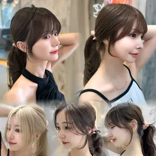 セミロング カラー 新宿/韓国風レイヤー 髪質改善/渋谷直樹のヘアスタイル