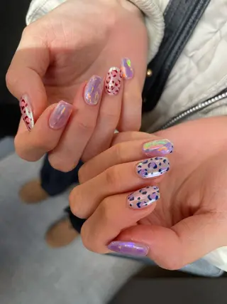 ロング カラー ヘアアレンジ キッズ ネイル マツエク・マツパ 福田 加奈のネイルデザイン