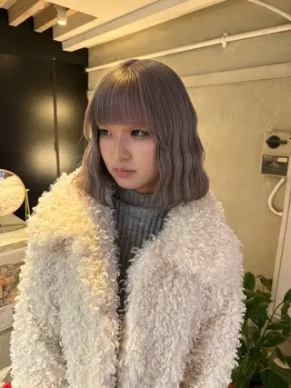 ミディアム カラー ヘアアレンジ 海外/ハイトーン🪽 ☯️ami☯️のヘアスタイル