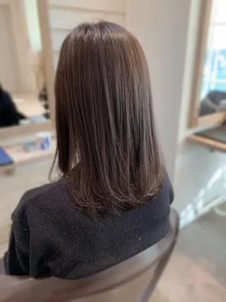 セミロング 🍀艶髪縮毛矯正/ 風殿　滉太🍀のヘアスタイル