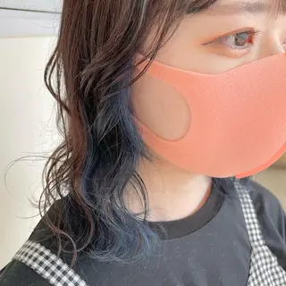 ミディアム カラー ヘアアレンジ maoブリーチ無し 似合わせカラーのヘアスタイル