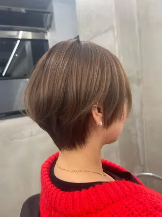 ショート カラー &chaLme   心斎橋所属・emi/髪質改善/ 韓国風/艶カラーのヘアスタイル