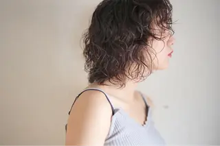 ミディアム パーマ 下北沢 soiのヘアスタイル